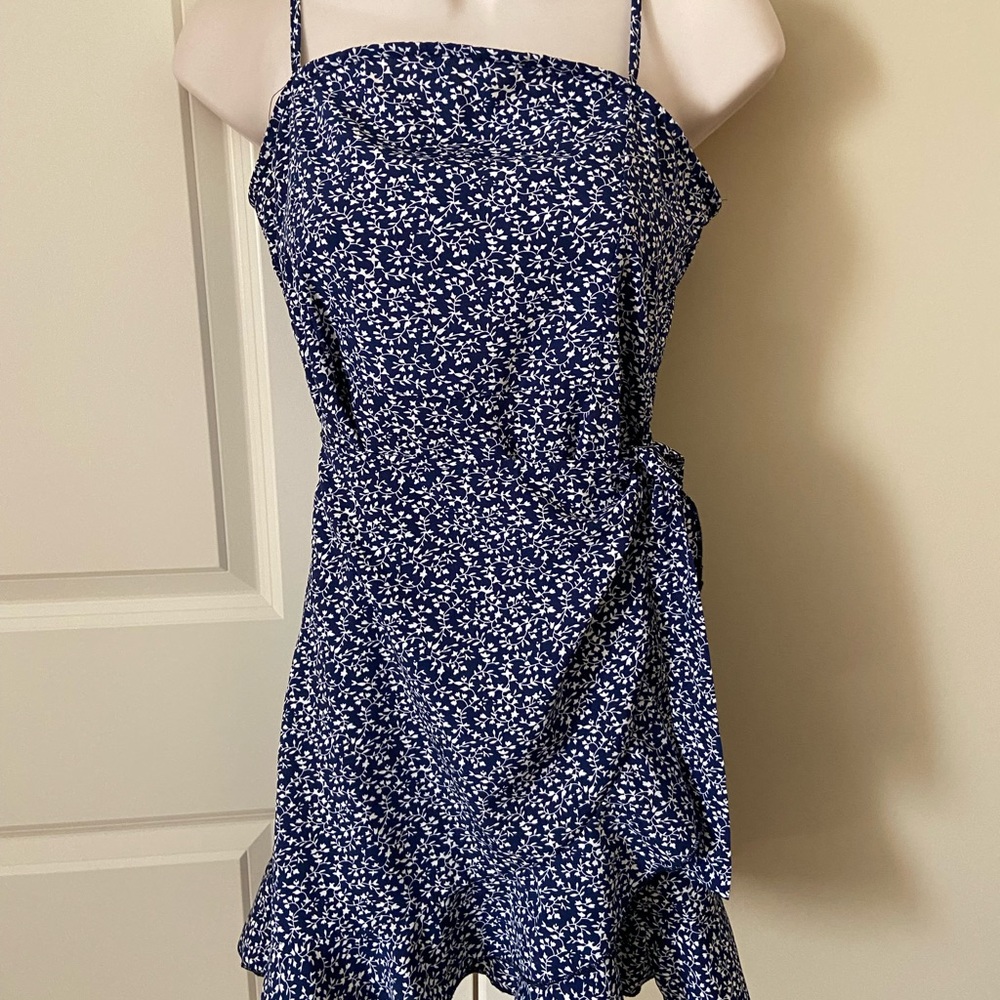 Girls Navy/White Floral Sundress